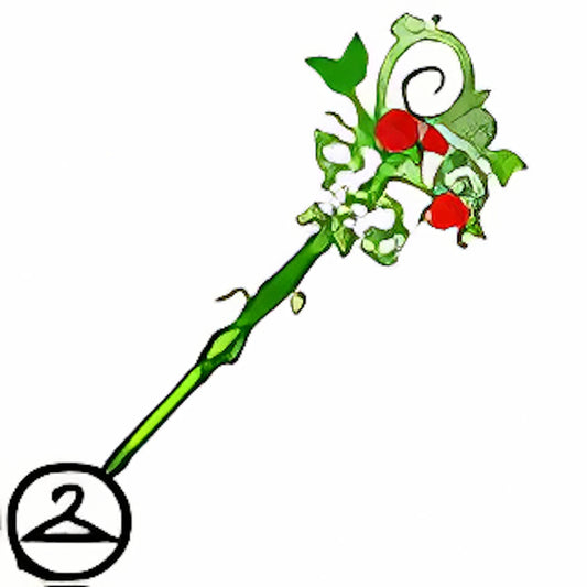 Premium Collectible: Sparkling Floral Vine Staff