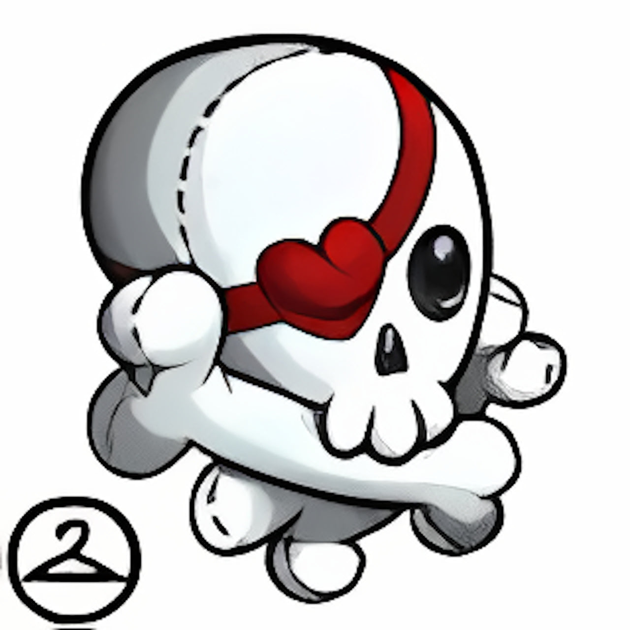 Heart and Crossbones Handheld Plushie