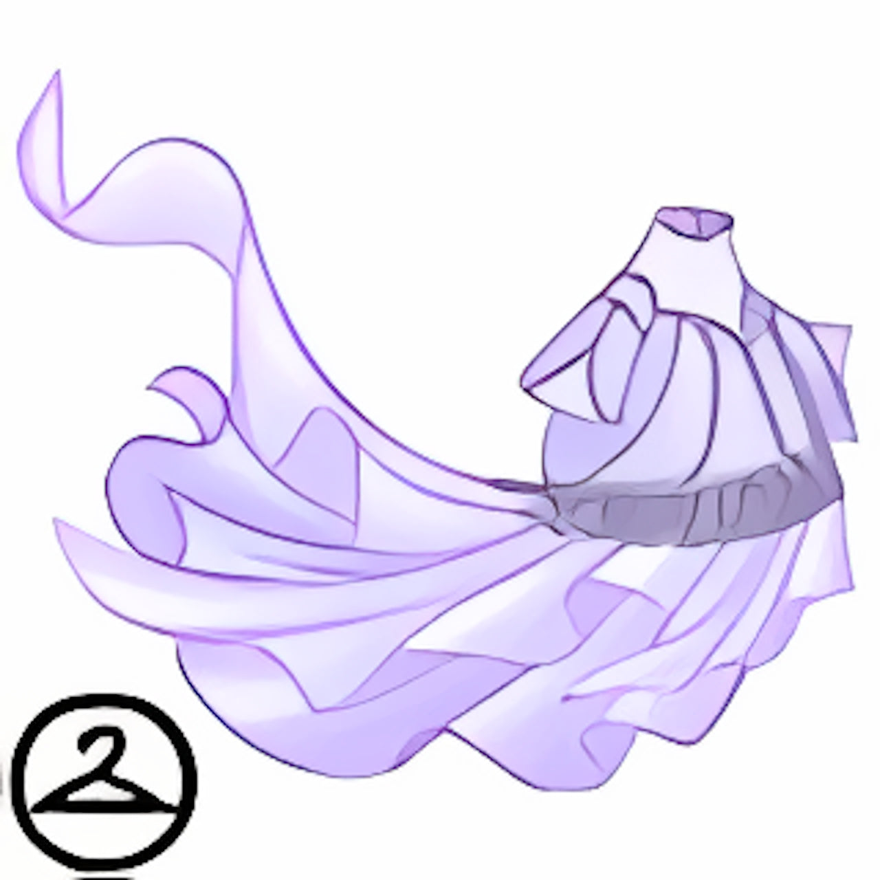 Dyeworks Lavender: Maraquan White Beaded Gown