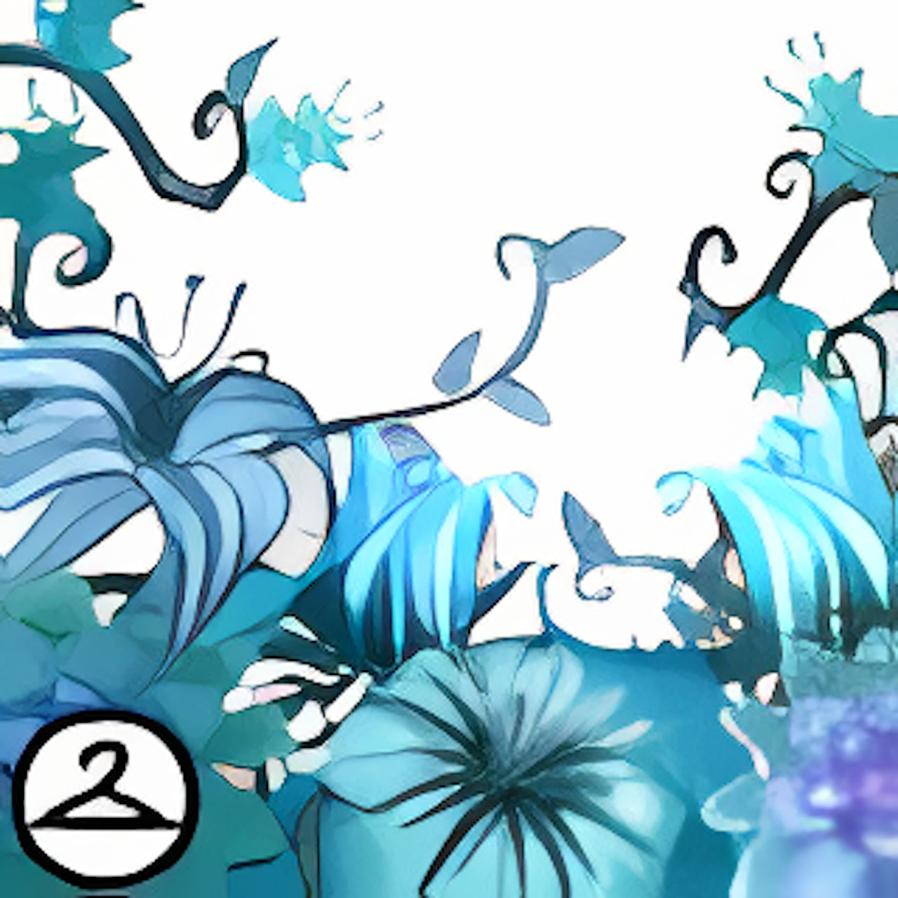 Dyeworks Teal: MME18-S4a: Gothic Blossoms Foreground