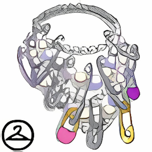 Pins and Paper Necklace