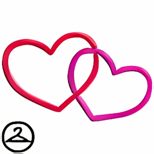 Premium Collectible: Double Hearts Neon Sign