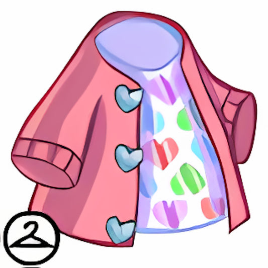 Metallic Heart Shirt and Cardigan