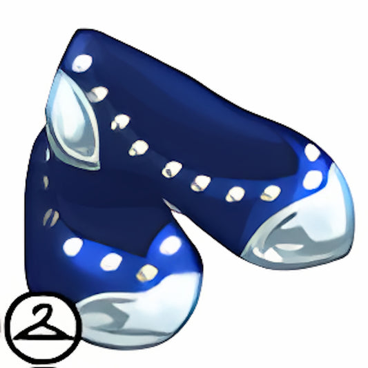 Silver Studded Blue Shoes