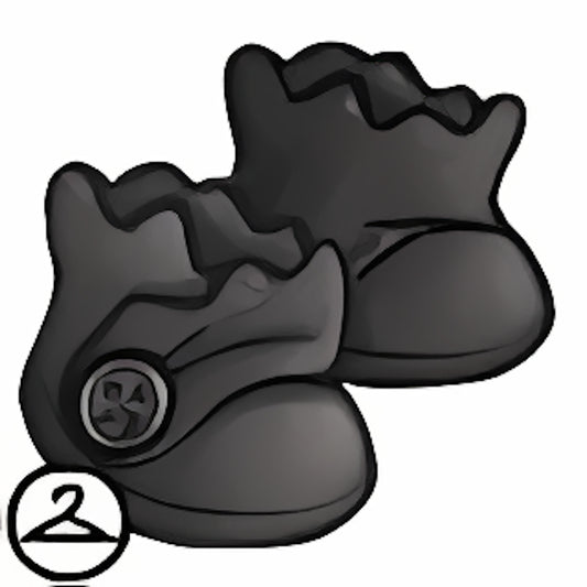 Dyeworks Black: Baby Button Boots