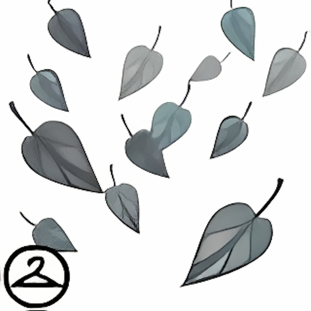 Stormy Ombre Leaf Shower