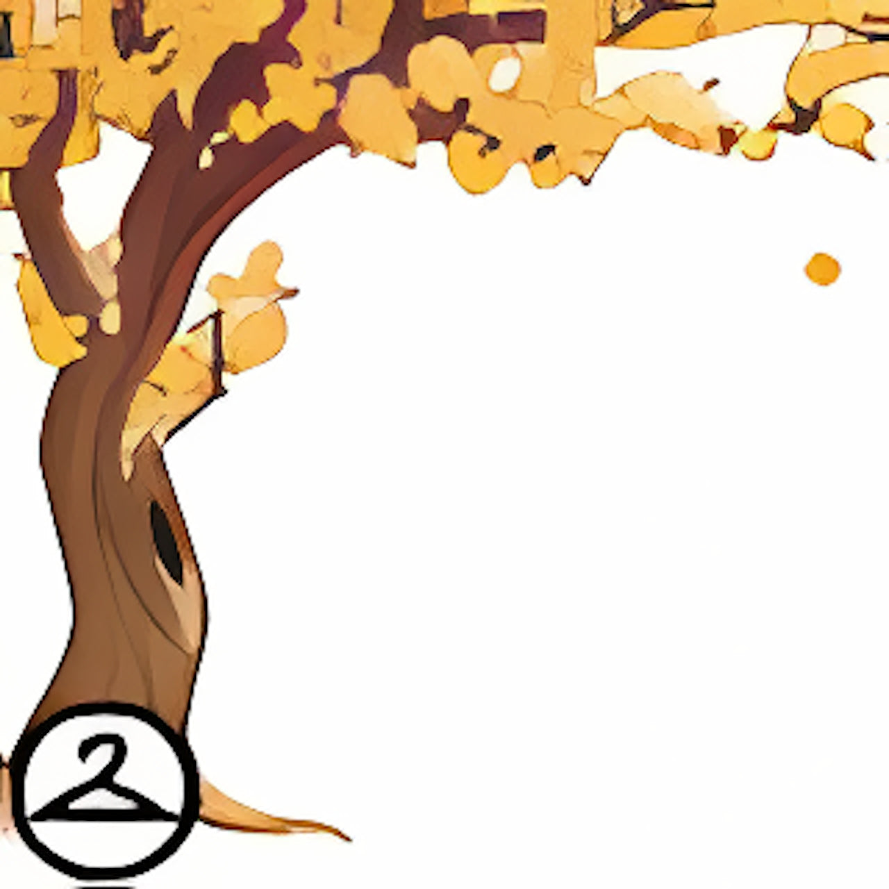 Dyeworks Gold: Snowy Cherry Blossom Side Tree