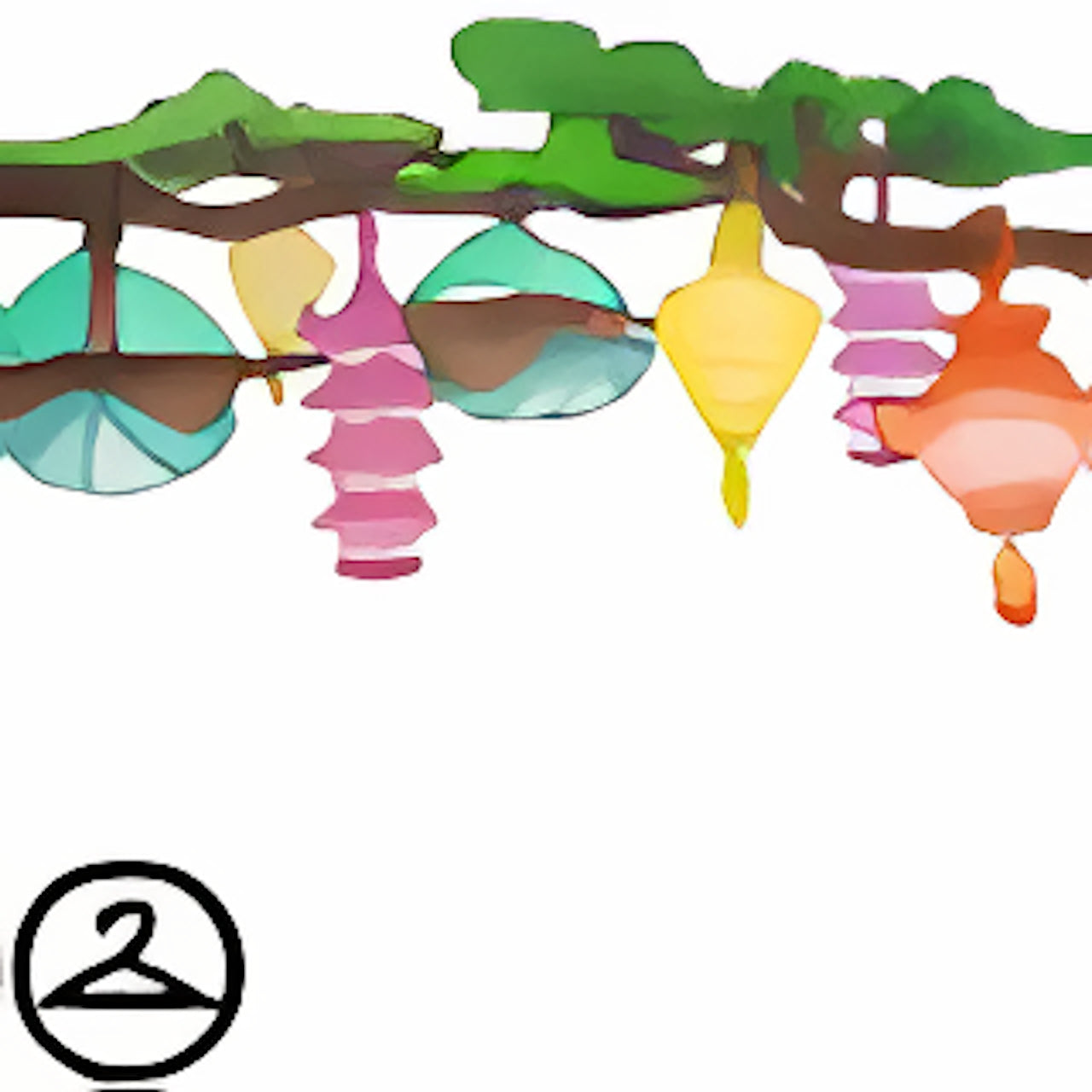 Commemorative Colourful Paper Lantern String Lights