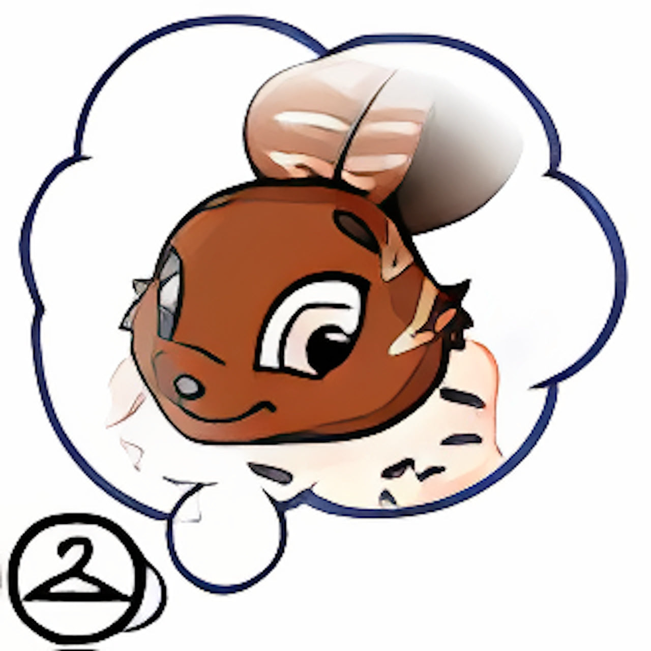 Chocolate Cybunny Thought Bubble
