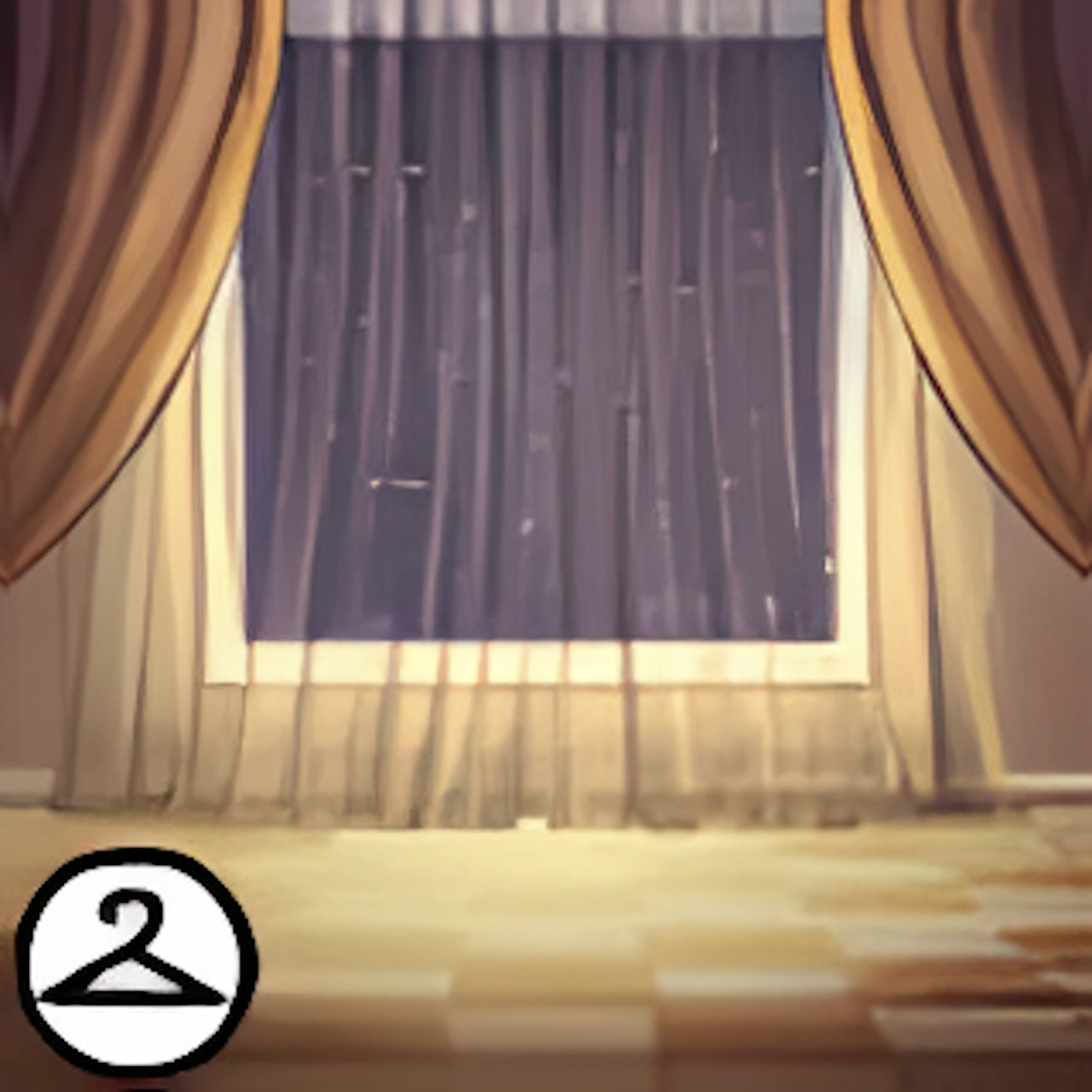 Window with Twinkling Lights Background Item