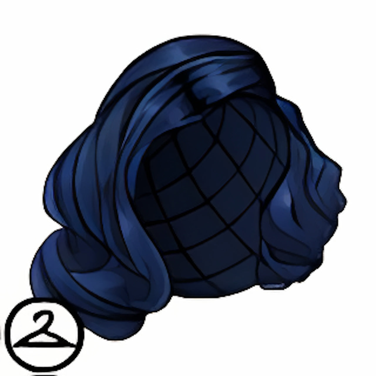 Curled Blue Wig