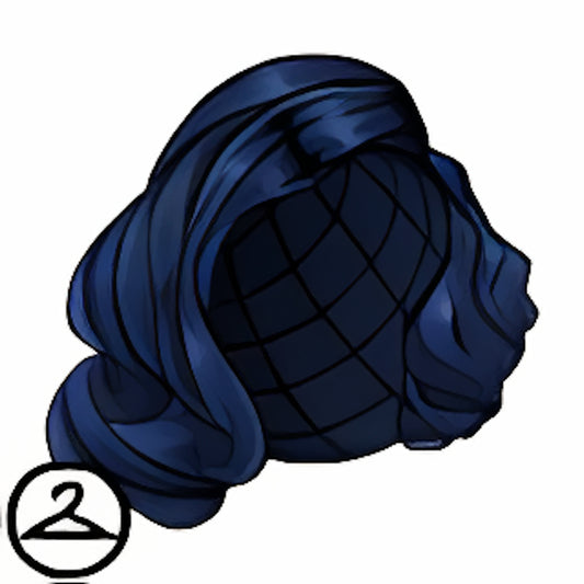 Curled Blue Wig