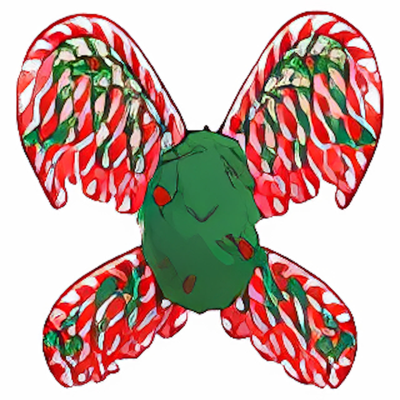 Holiday Striped Wings