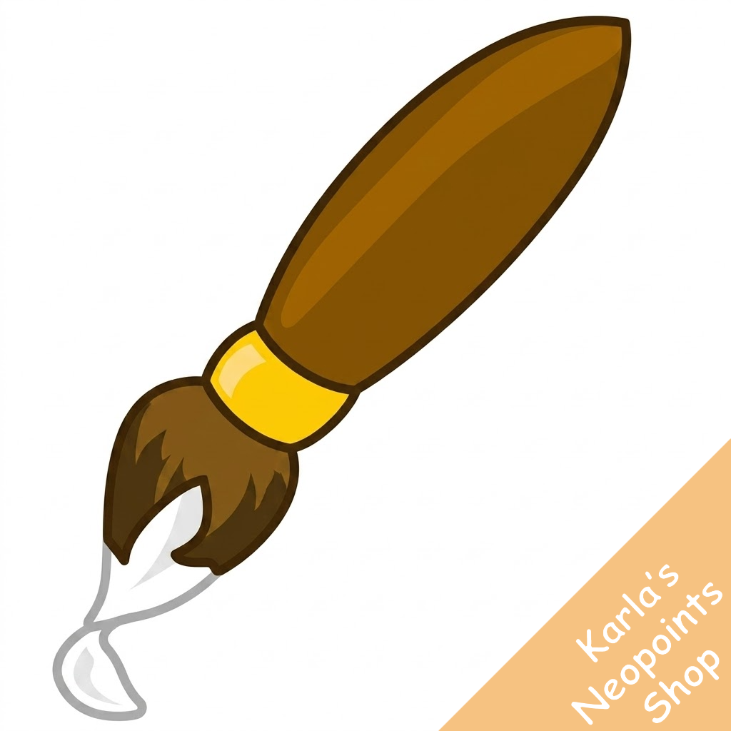 White Petpet Paint Brush