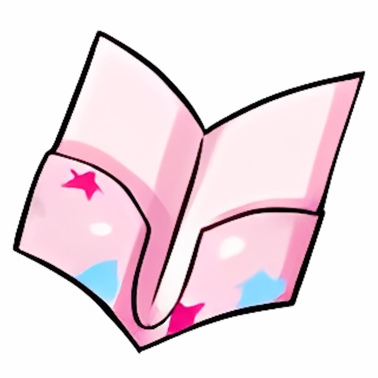 Pink Folder with Stars