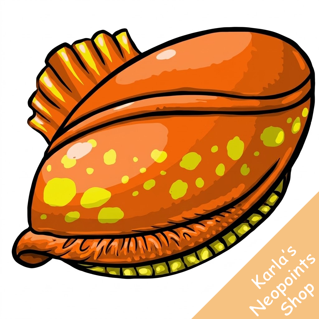 Royal Orange Cowry Shell