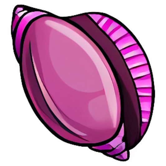 Shiny Purple Cowry Shell