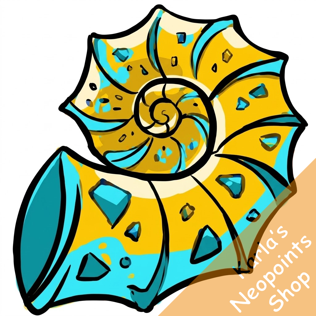Blue and Gold Tube Shell
