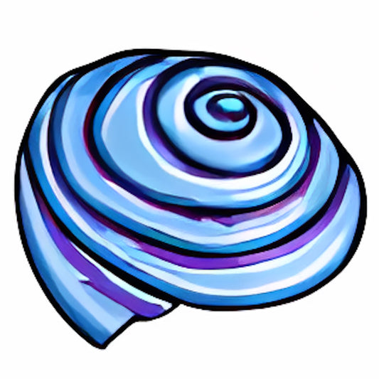 Blue Spiral Seashell