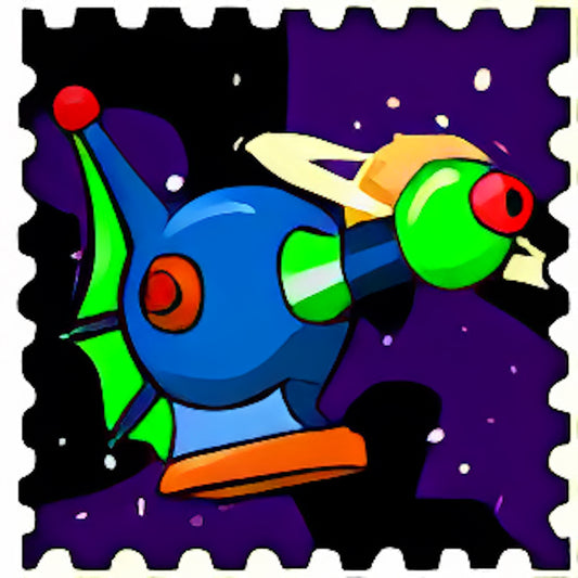 Alien Aisha Ray Gun Stamp