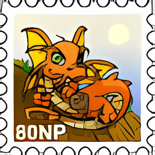 Orange Draik Stamp