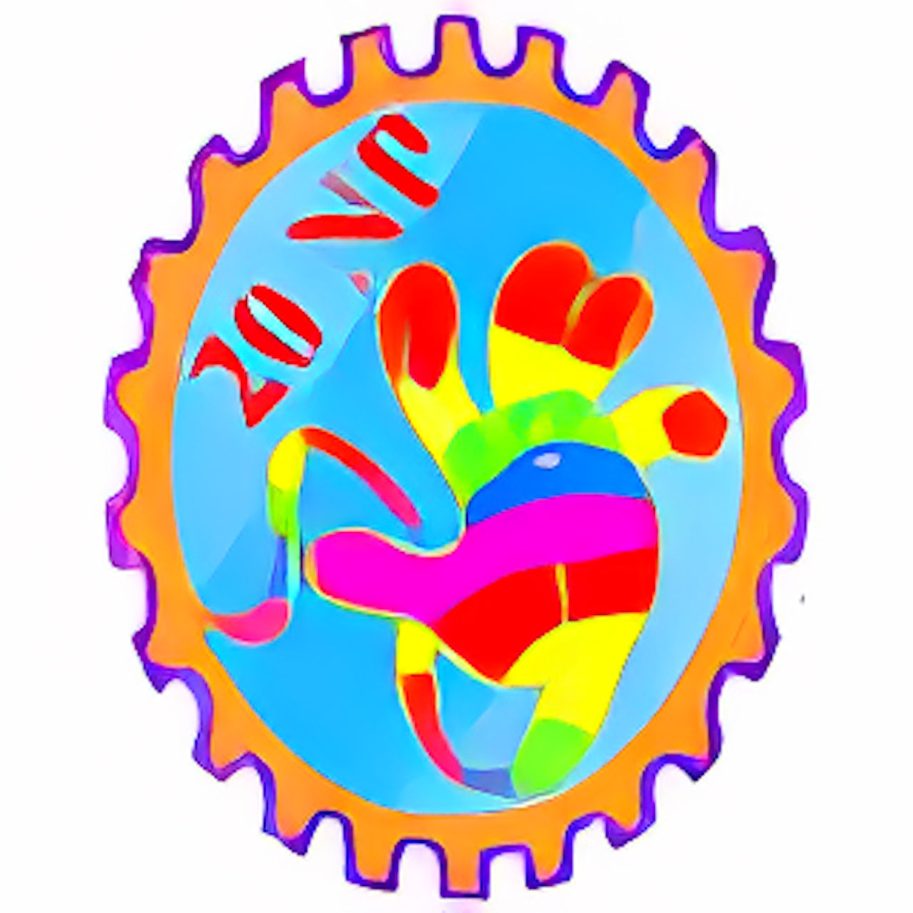 Rainbow Sticky Hand Stamp