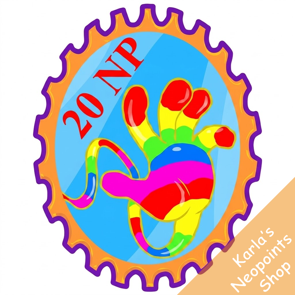 Rainbow Sticky Hand Stamp