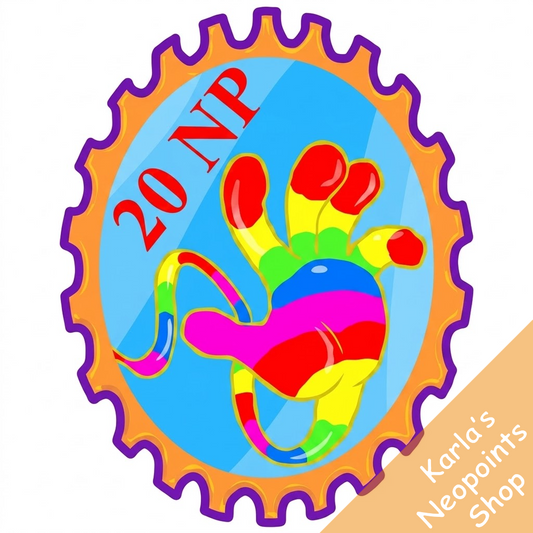 Rainbow Sticky Hand Stamp