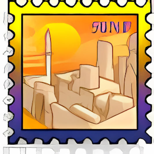 Holographic Sakhmet City Stamp