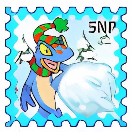 Snowball Fight Stamp