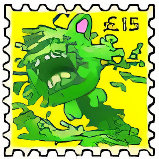 Misprint Meuka Stamp