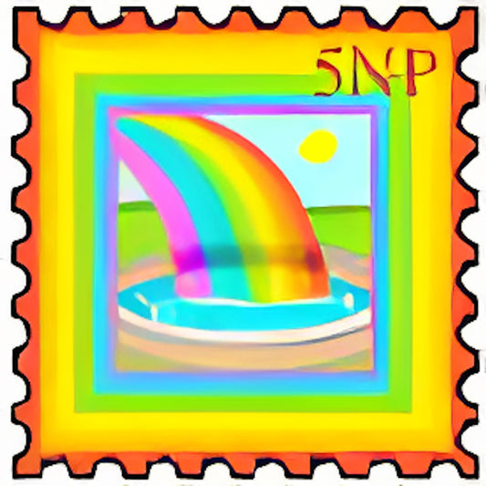 Super Bright Rainbow Pool Stamp