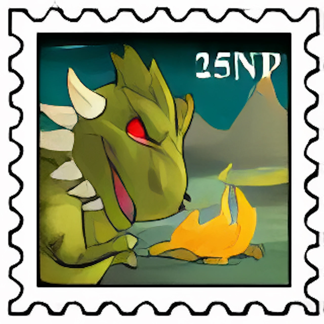 Tyrannian Grarrl Stamp