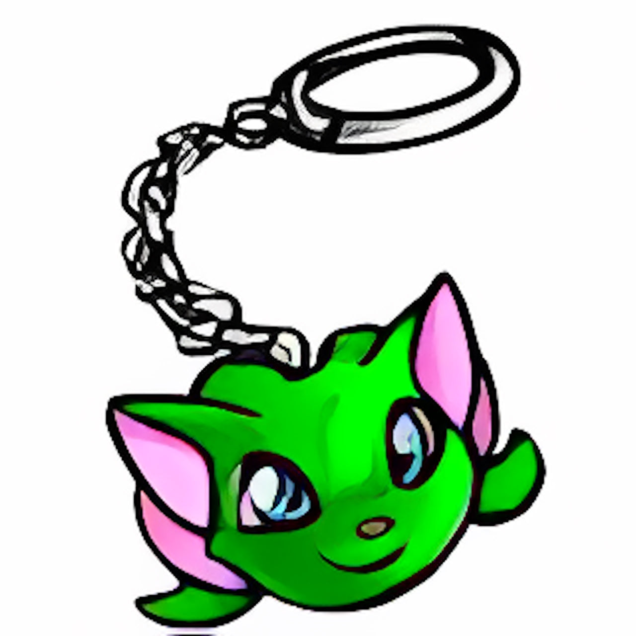 Green Acara Keychain