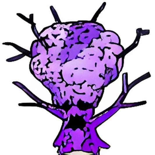 Purple Brain Tree Plushie