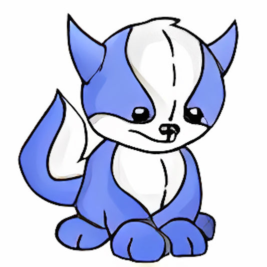 Blue Doglefox Plushie