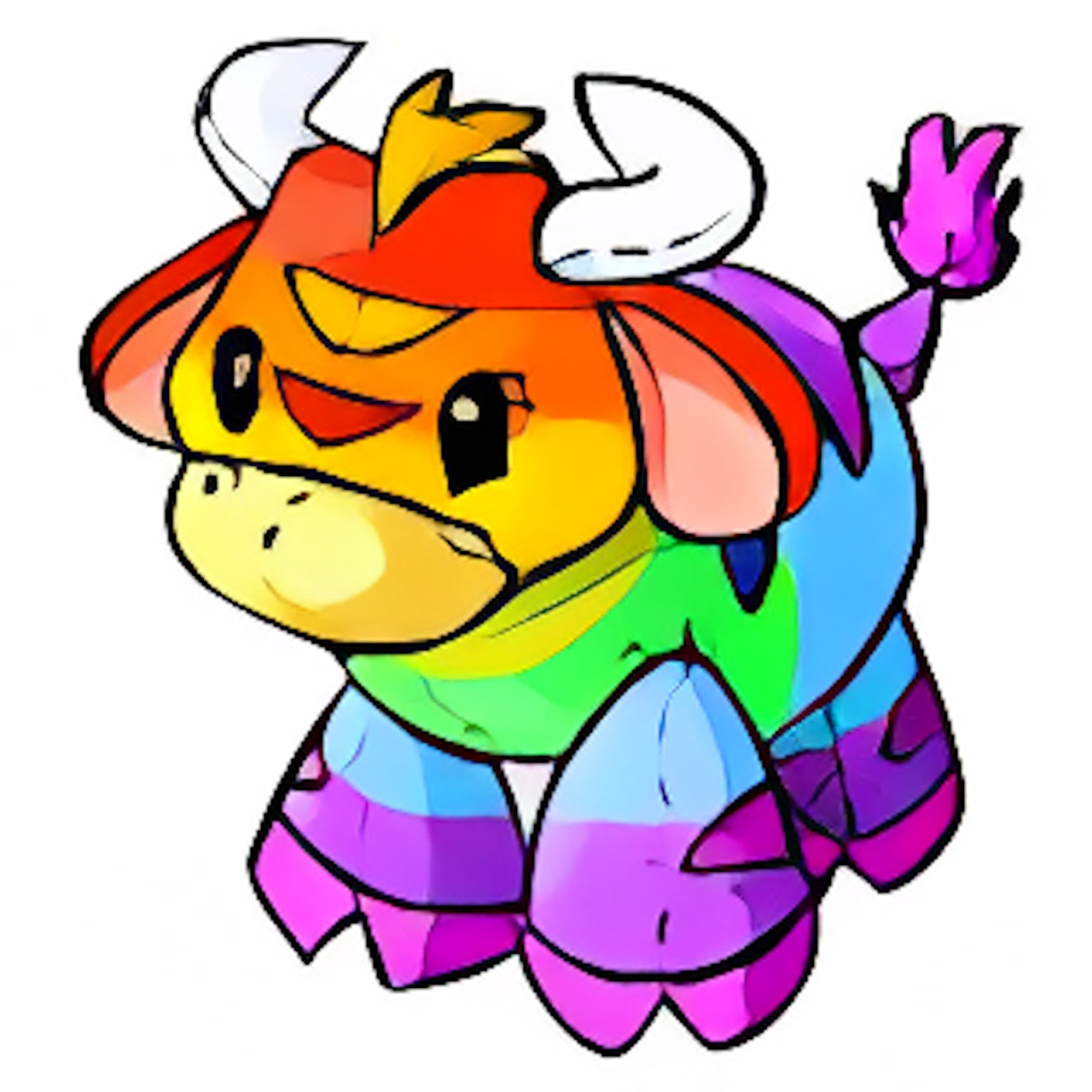 Rainbow Kau Plushie