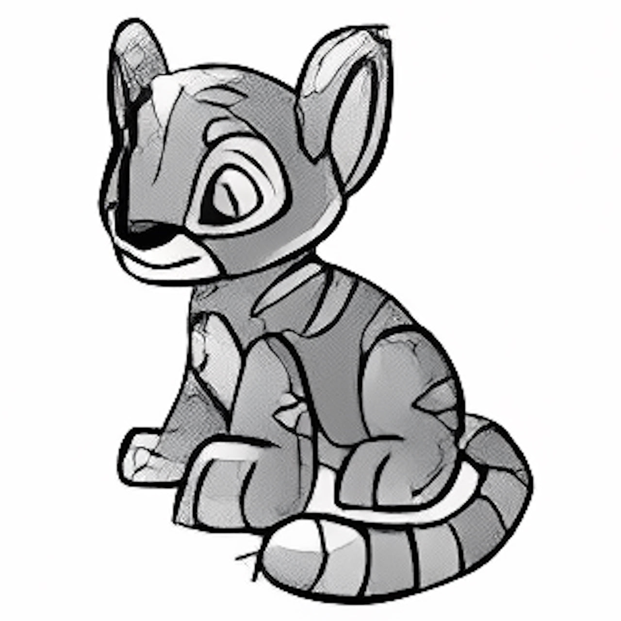 Magical Silver Kougra Plushie 