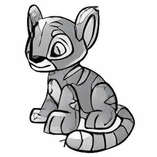 Magical Silver Kougra Plushie