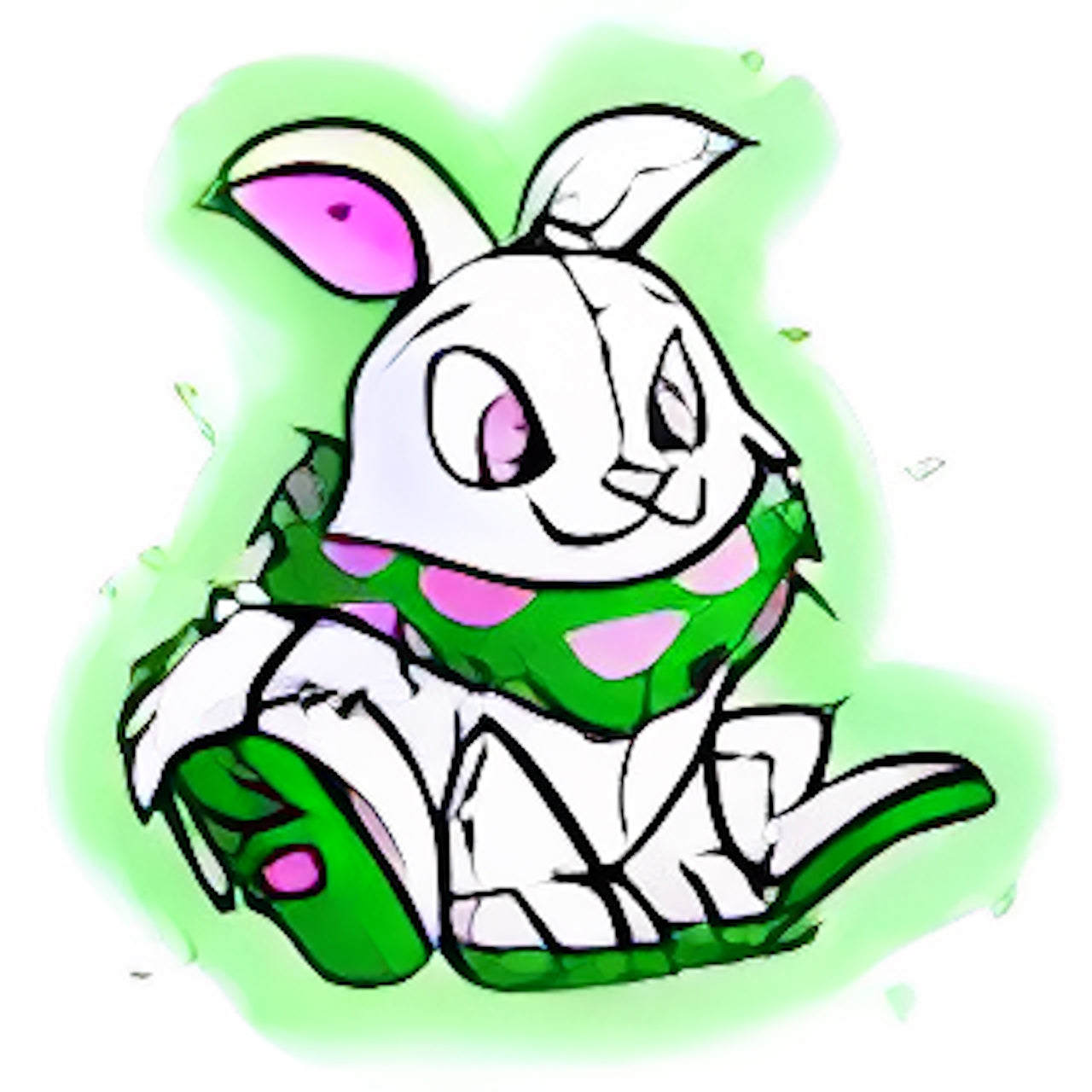 Magical Green Cybunny Plushie