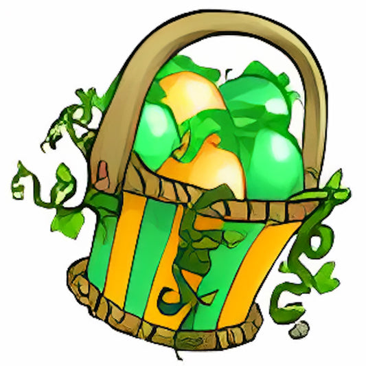 Festive Green and Yellow Negg Basket