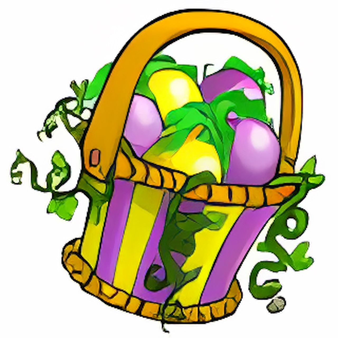 Festive Purple and Yellow Negg Basket