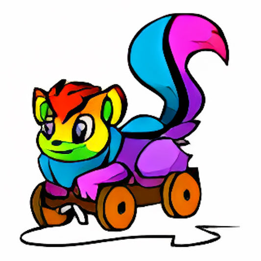 Rainbow Xweetok Wooden Pull Along Toy