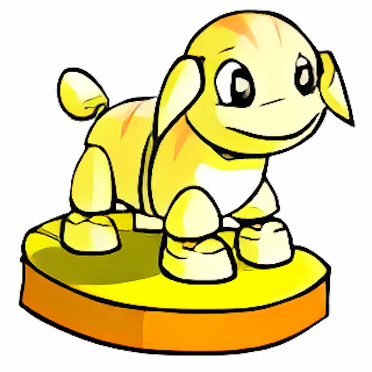 Collapsable Yellow Poogle Toy