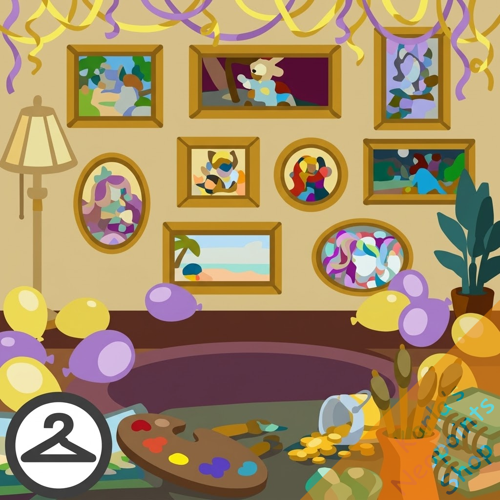 New Years at the Art Gallery Background
