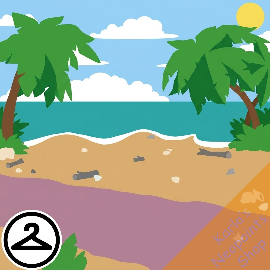 Sunny Sidewalk Beachfront Background
